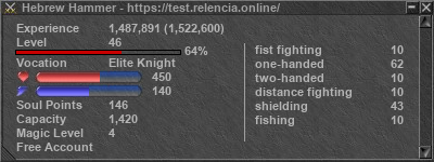 Signature for player Hebrew Hammer