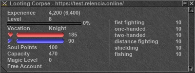 Signature for player Looting Corpse